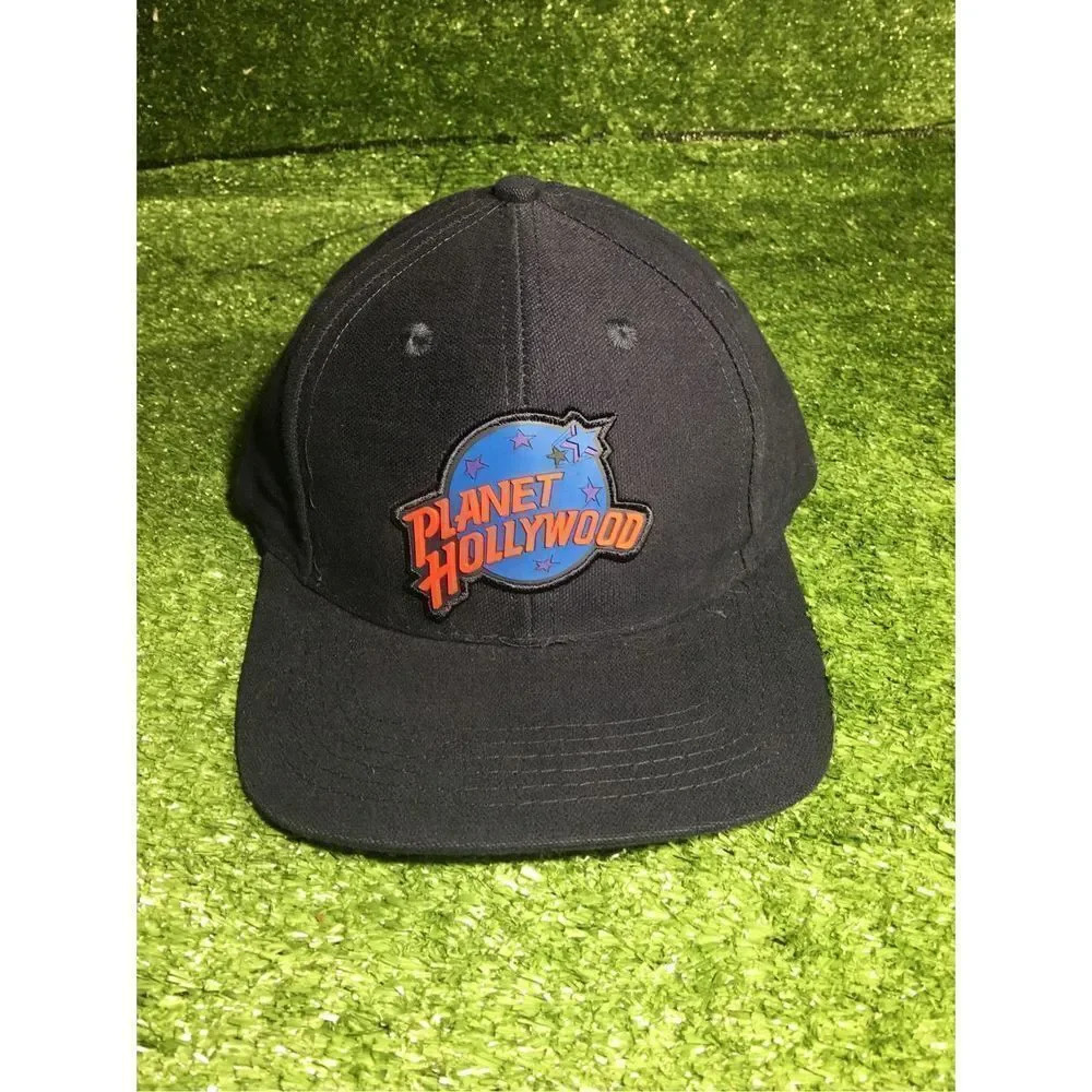 Mens Planet Hollywood vintage style Velcro adjustable dad hat navy/red